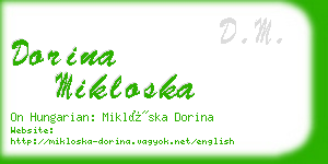 dorina mikloska business card